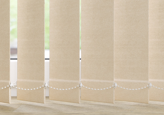 Flori Faux Suede (Blackout), Cream - Vertical Blind Slats - Image 3